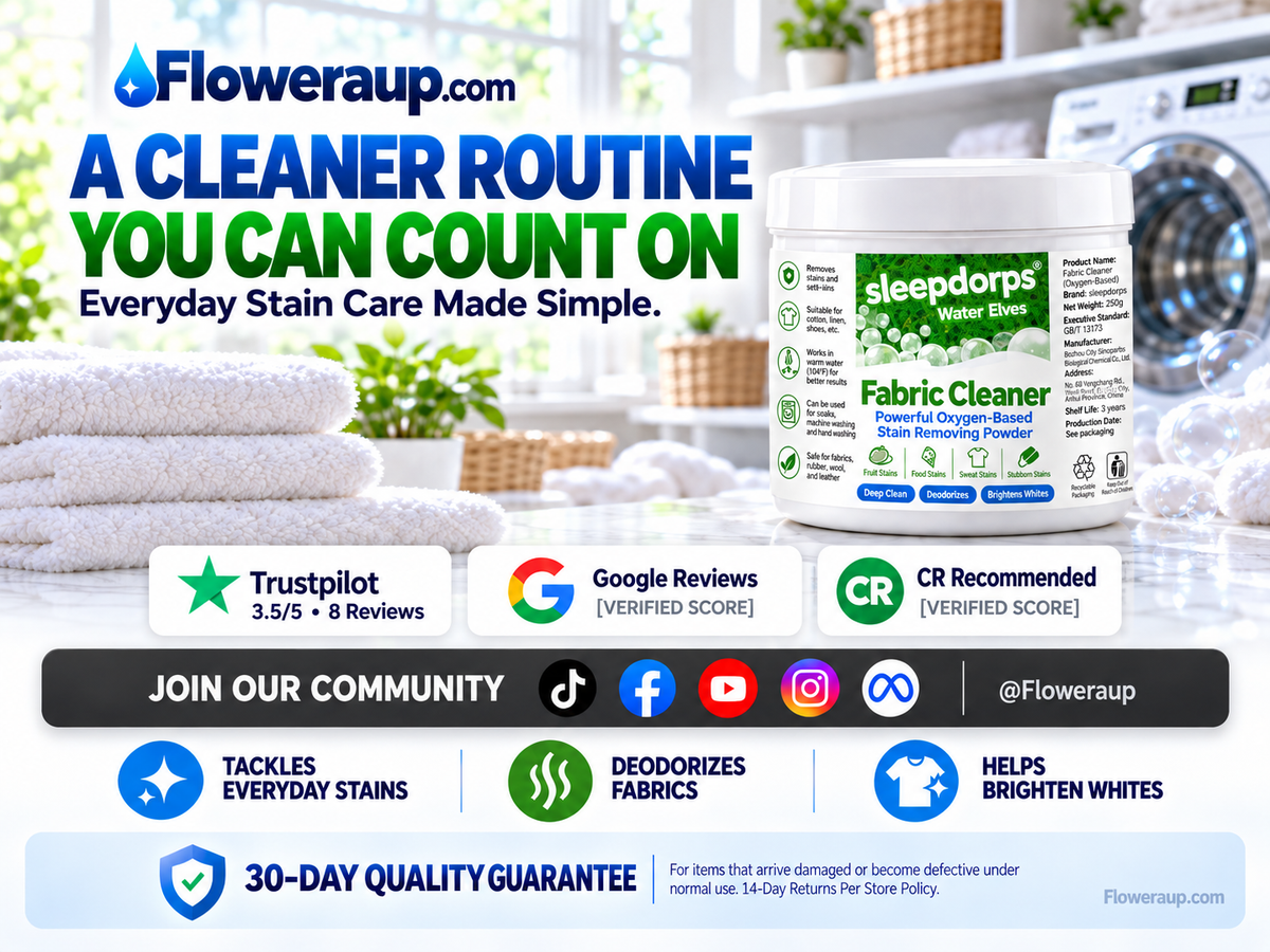 Oxygen-Based Fabric Cleaner – Deep Clean Stain Remover for Clothes, Towels & Linens