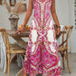 👗2026 Hot Sale✨Women’s Retro Print V-Neck Sleeveless Maxi Dress