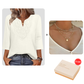 ☀️👚Top Pick - Lace-Trim V-Neck Blouse – Breathable Fabric & Flattering Drape for Work or Weekend 🌿
