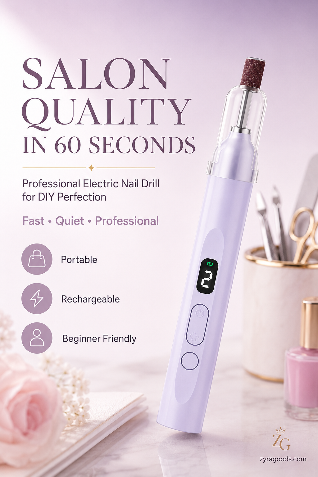 💅 Last Day Special Price £9.99 ! ✨Portable Multifunctional Electric Nail Drill