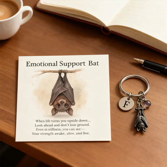 🎅Christmas Gift Idea 🎁🦇Emotional Support Bat Inspirational Keychain