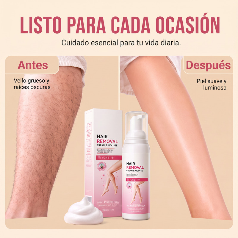 🏆 Last Day Special Price £8.99 ! 🔥Buy 2 Get 1 Free🎁Silky-Smooth Hair Removal Cream and mousses