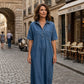 👗 60% OFF NOW! 👖 Casual Pocket Denim Midi Shirt Dress – Soft denim & relaxed fit – Functional pockets, perfect for everyday casual – comfortable and versatile ✨🌸