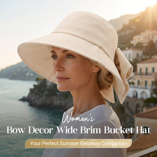 🥳SUMMER HOT SALE🥳💞50K+ SOLD!💥50% OFF! 🔥 Women's Bowknot Wide Brim Sun Hat ☀️ UV Protection Summer Beach Hat 🌴（副本）