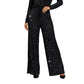 💖LAST DAY SALE 70% OFF🥰Women's Sequin Sparkle Wide Leg Pants with Elastic Waistband
