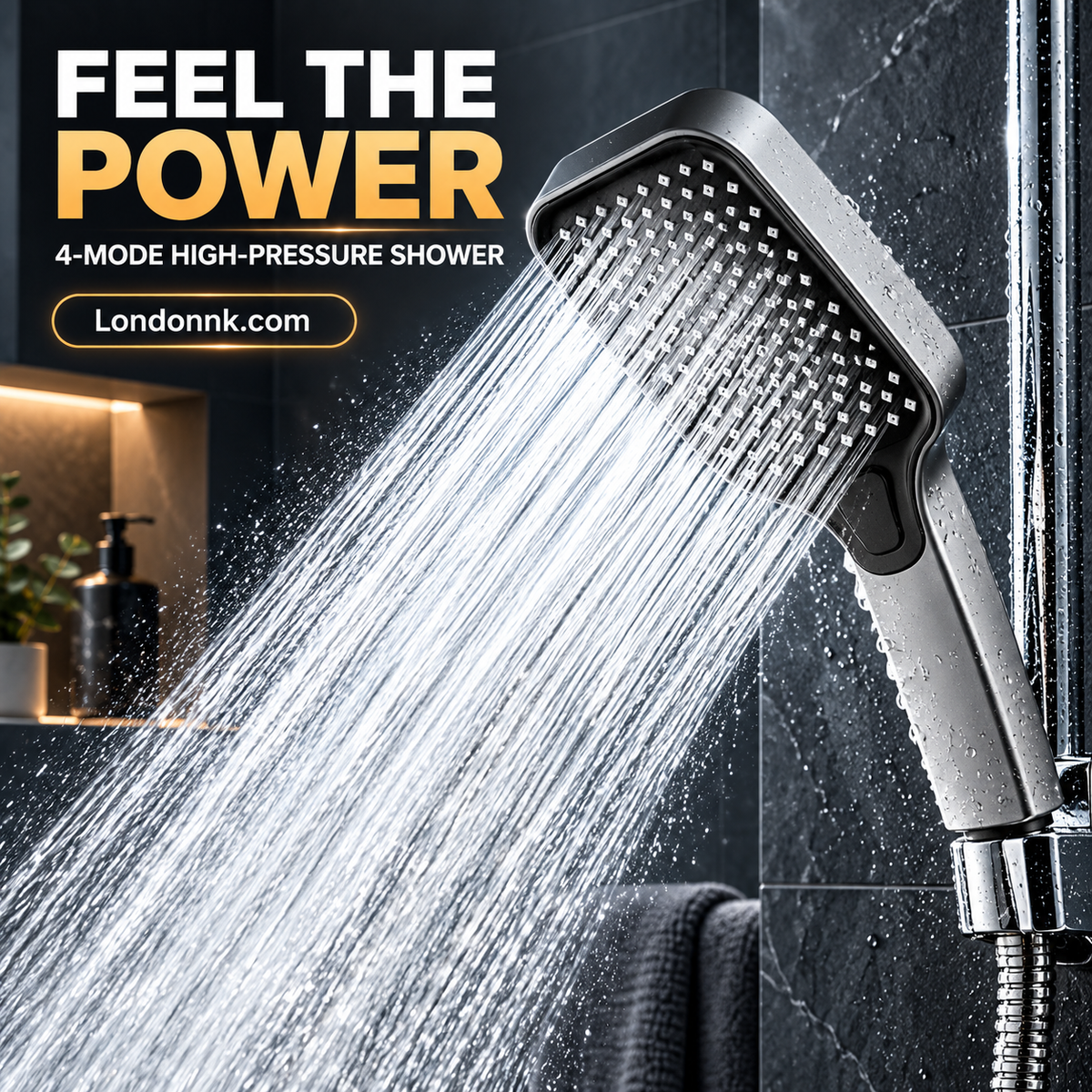 🚿 High-Boost Shower Head – Powerful Water Flow & Spa-Like Comfort ✨