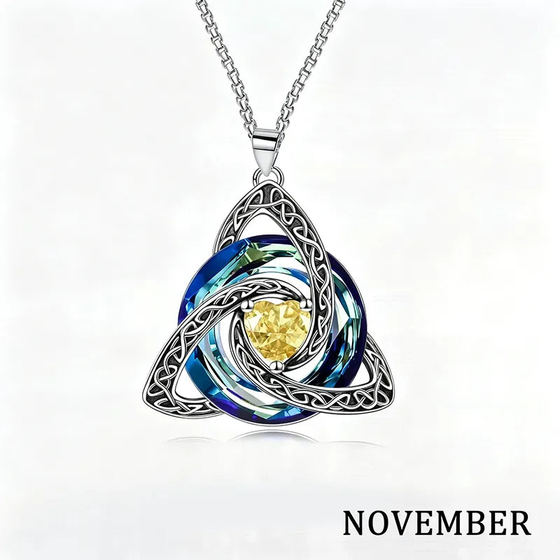 🌲Xmas Hot Sales - 50% off💝Birthstone Celtic Knot Necklace for Women