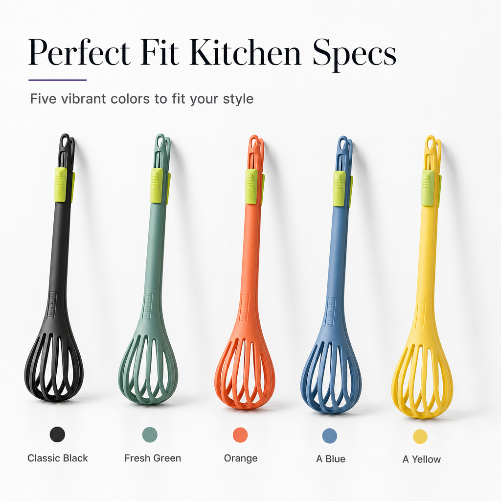2-in-1 Egg Whisk and Food Tongs Kitchen Tool