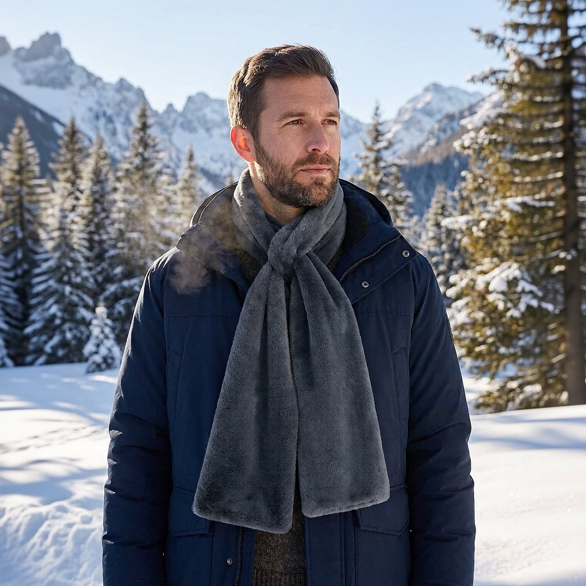 🎁Christmas Sale 49% OFF❄️ Faux-Fur Pull-Through Scarf with Hidden Pocket