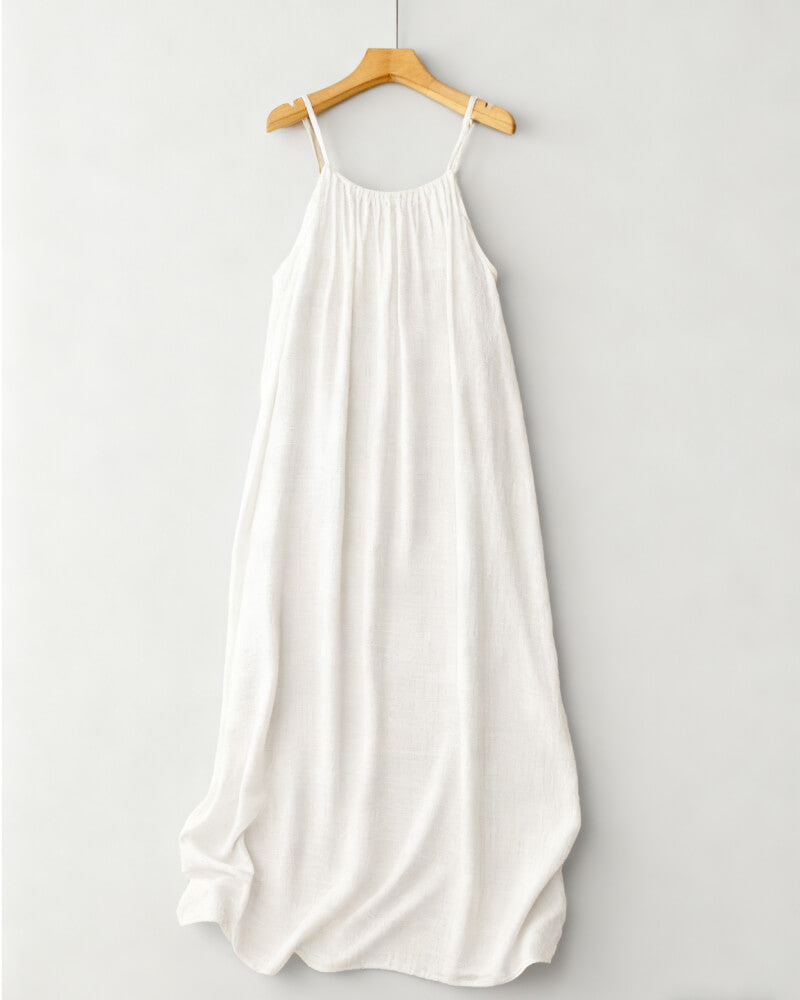 ❄️💕Hot Sale 50% OFF!💃Women's Solid Color Backless Cami Dress