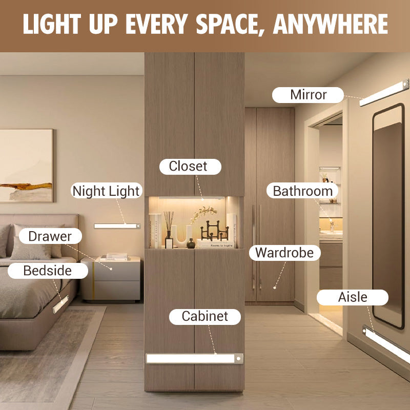 🎁Last Day Buy 2 Get 1 Free💡🏆Flash Sale⚡ Punch-free Smart Sensor Magnetic Rechargeable LED Lights