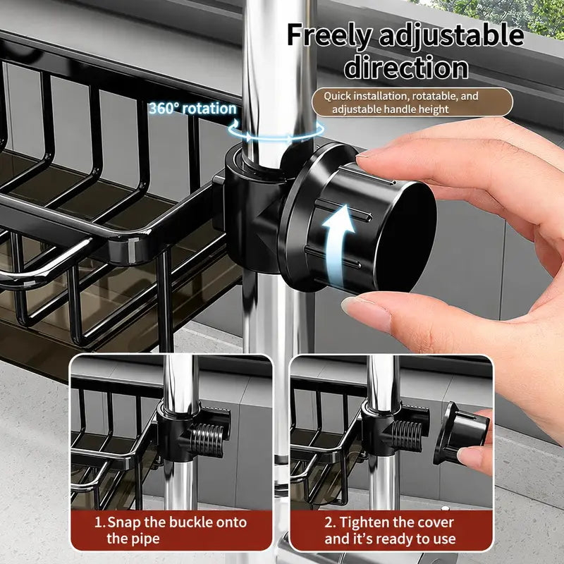 ⏳🖤Black Friday Sale: ONLY ￡9.99!!🔥👩‍🍳 Kitchen Sink Faucet Organizer