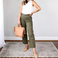 👖Stretch Twill Cropped Wide Leg Pants
