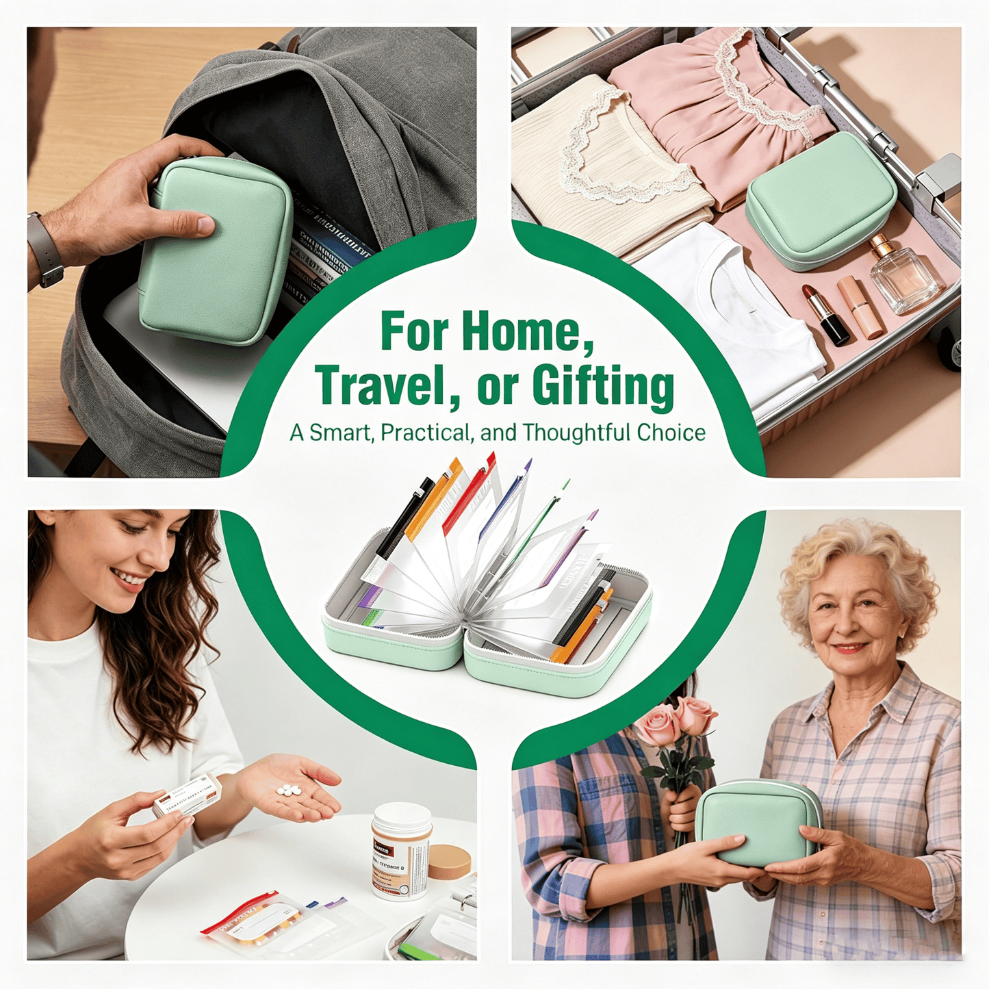 🥳2026 HOT SALE💞UP TO 50% OFF!!💊 A8 Waterproof 14 Color-Coded Pill Pouches Organizer – Portable Binder-Style Weekly Travel Medicine Storage Case for Pills, Vitamins & Supplements