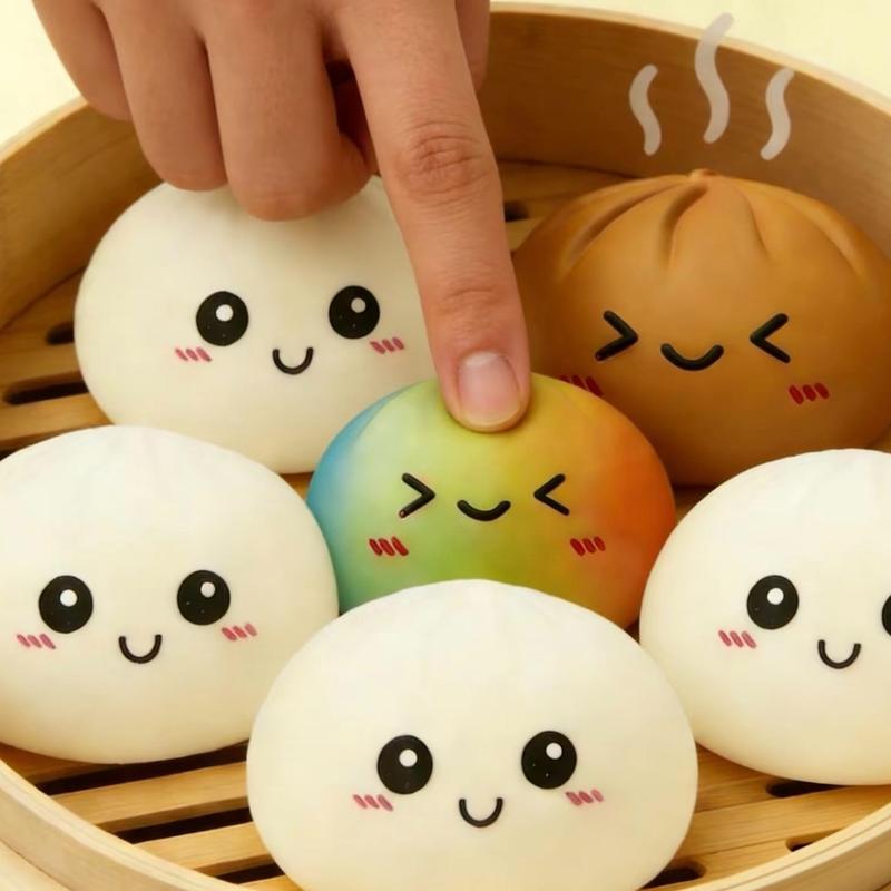 🔥Last Day 50% OFF🎁Glitter Dumpling Squishy Steamer Blind Box Surprise Squeeze Fun