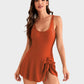👙Last Day Sale 50% OFF💃Women's One Piece Tummy Control Tie Knot Swimsuit