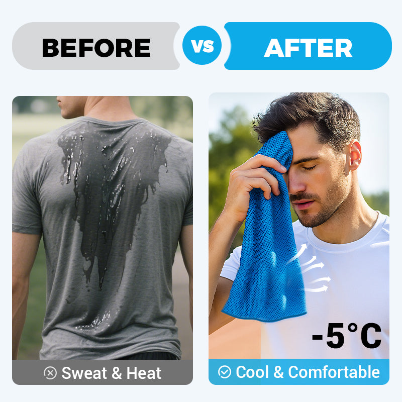 🎉Buy 3 Get 2 Free-Limited Sale🔥Cold Sweat Towel You Can Use Anywhere, Anytime! Reusable Soft Absorbent Cooling Portable