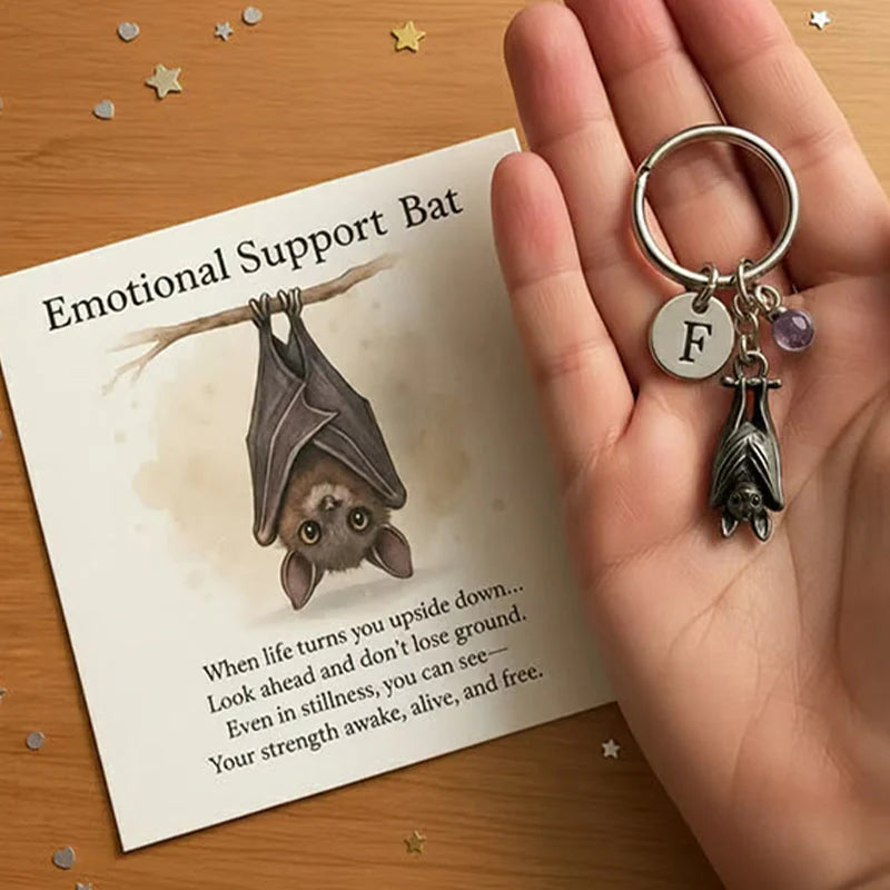 🎅Christmas Gift Idea 🎁🦇Emotional Support Bat Inspirational Keychain