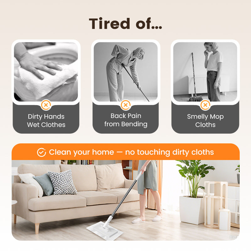 💦Last Day Sales 70% OFF🧹Disposable Dust Mop with 4 Reusable Cloths