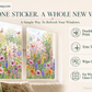 💐Colorful Floral Bouquet Window Sticker🖼️ Make Your Window Beautiful in Seconds! Cut to any size you like!