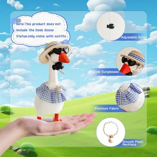 7 Inch Desk Goose Statue Dress Up Outfits/Outfits Only