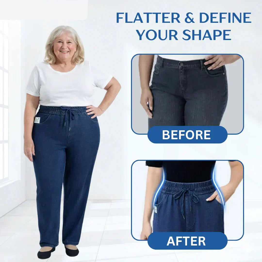 ⏳Limited-time 50% discount!!💕👖High Waist Ultra-Stretch Mom Jeans