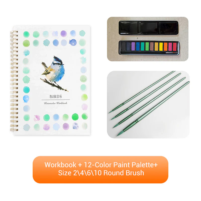 Hot Sale 55% OFF📚Beginner-Friendly❤️Watercolor Workbook