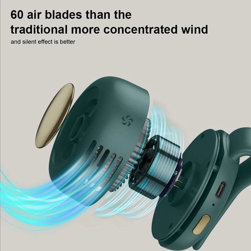 ⏳Summer Hot Sale: ONLY ￡11.99!!💞50K+ SOLD!💨2-in-1 Wearable Fan – Instantly Cools You by Up to 10°C | 24H Quiet Hands-Free Airflow🌀🌿