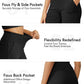 Women's High-Waisted Wide Leg Cropped Capri Pants Pocket Yoga Leggings