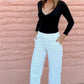 👖Stretch Twill Cropped Wide Leg Pants