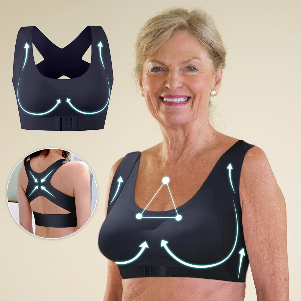 🎉Front Closure Cross-Back Wireless Posture Bra