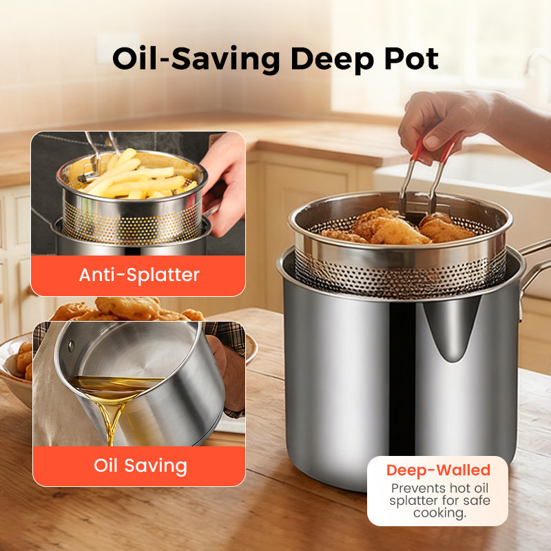 🔥LAST DAY SALE 50% OFF🍗304 Stainless Steel Multifuntional Fryer
