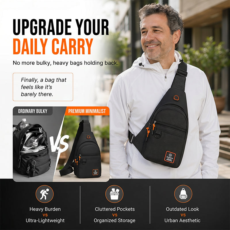 Last Day！Only £9.99🔥Waterproof Multi-pocket Crossbody Sling Bag