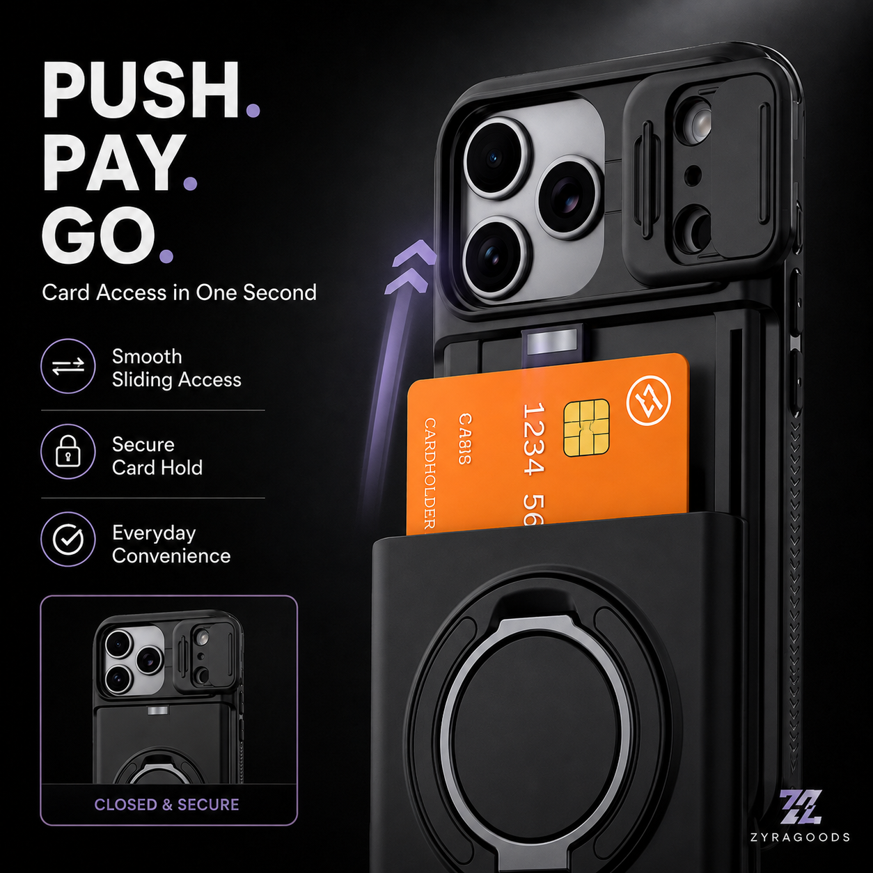 Shockproof Phone Case with Card Holder