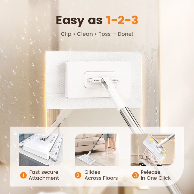 💦Last Day Sales 70% OFF🧹Disposable Dust Mop with 4 Reusable Cloths