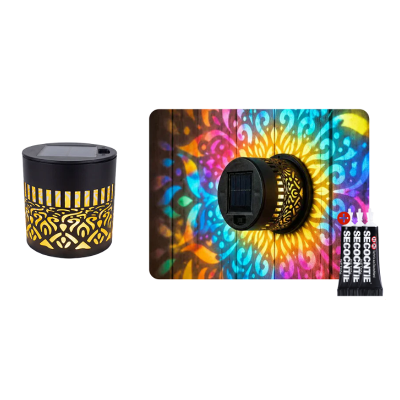 🌞 50% OFF NOW! 🌀 Solar Mandala Light – Stunning Pattern Projection, 2-in-1 Floor & Wall Design & IP65 Waterproof Auto On/Off