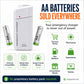 Portable Emergency Phone Charger AA Battery Powered Power Bank with LED Flashlight