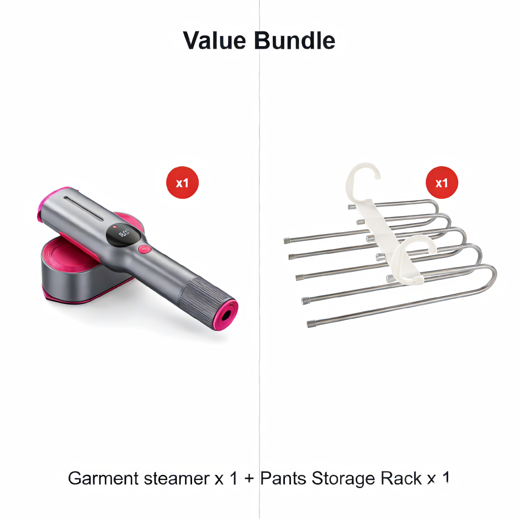 🥳2026 HOT SALE 50% OFF! 💞🧺💨Steam Iron & Steamer 2-in-1 – Kills 99.99% mites & bacteria. 5s preheat, 150ml tank. Ceramic plate, even heat. Safe for silk to cotton. Your fabric care essential. 🛡️🌿