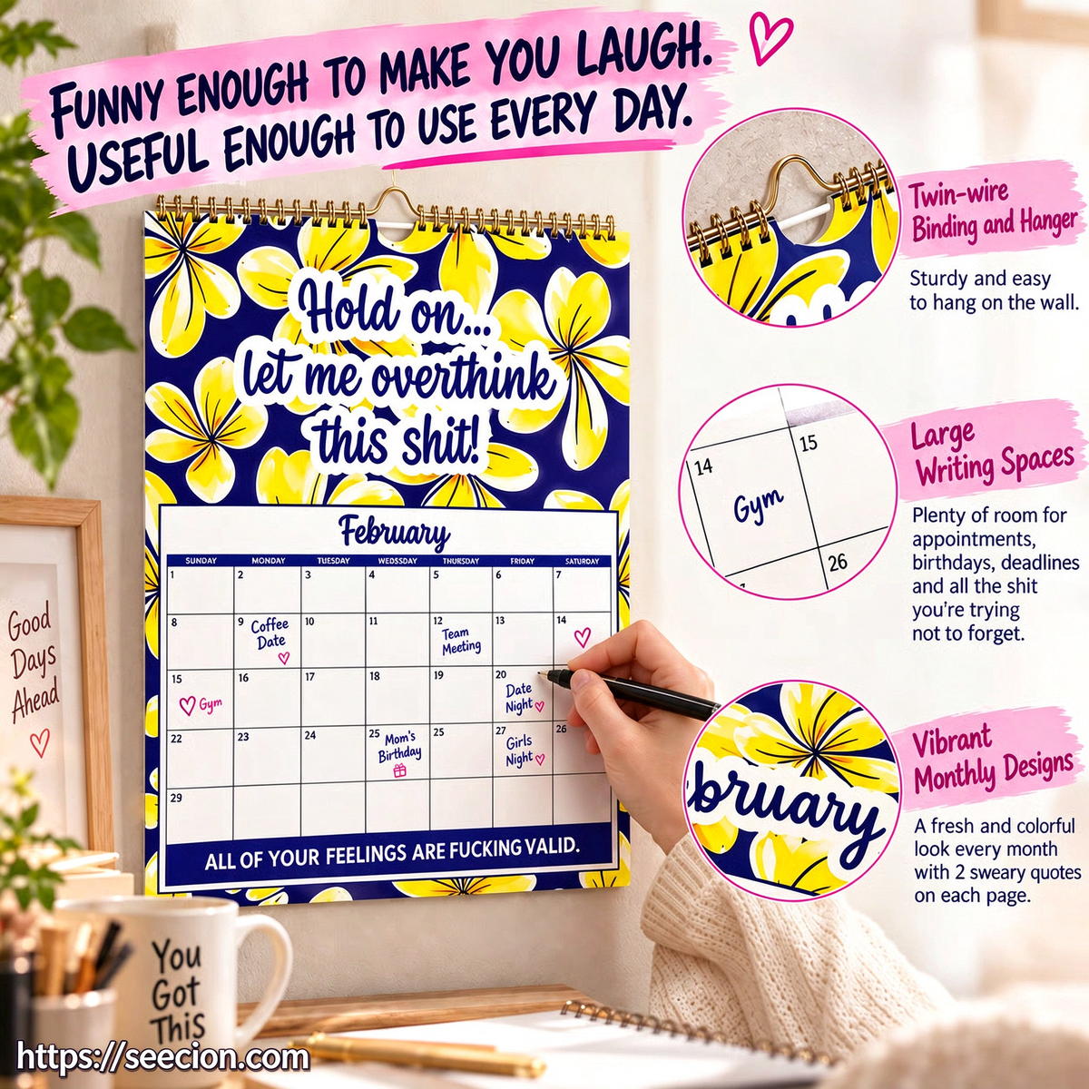 🔥HOT SALE 70% OFF💓2027 Sweary Mental Health Calendar
