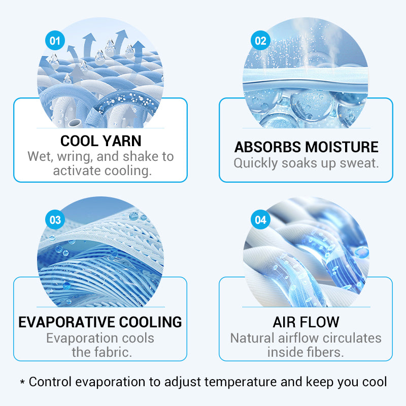 ⏰Last Day Buy 1 Get 1 Free❄💦Cold Sweat Towel You Can Use Anywhere, Anytime! Reusable Soft Absorbent Cooling Portable
