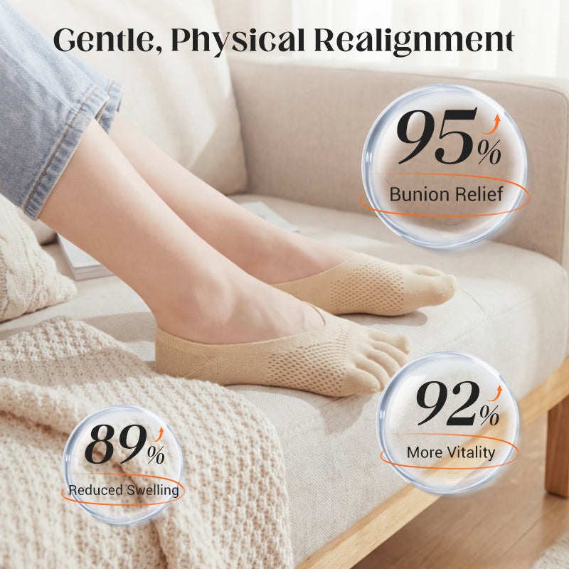 ✨Orthopedic Invisible Toe Socks|Summer Five-Toe Shallow Socks🌸