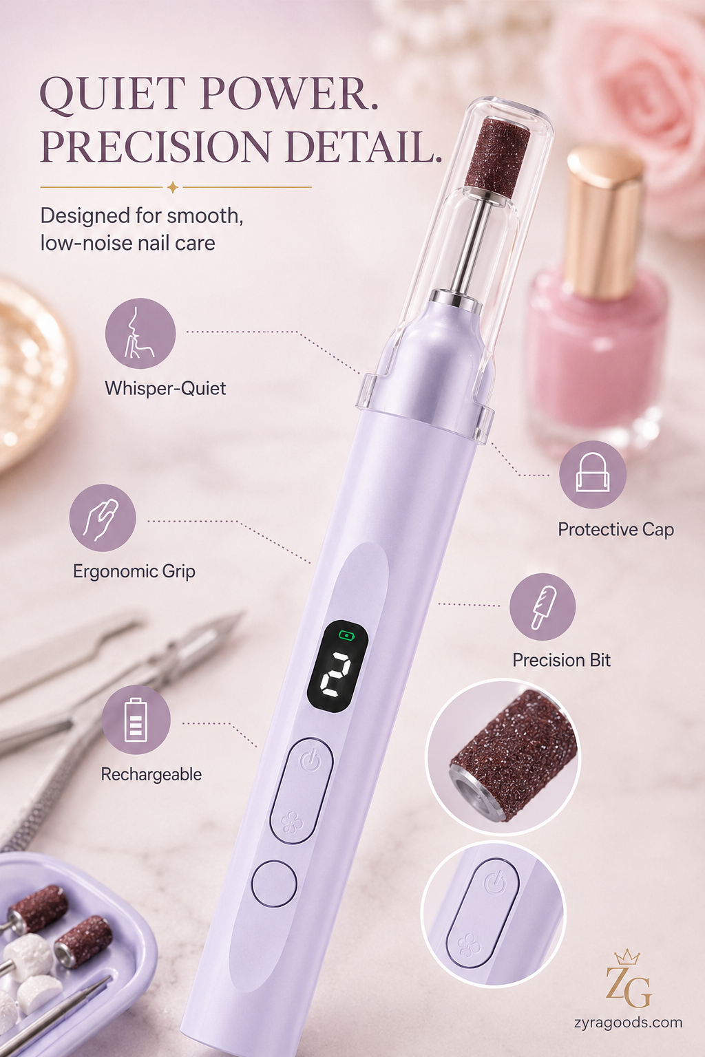 💅 Last Day Special Price £9.99 ! ✨Portable Multifunctional Electric Nail Drill