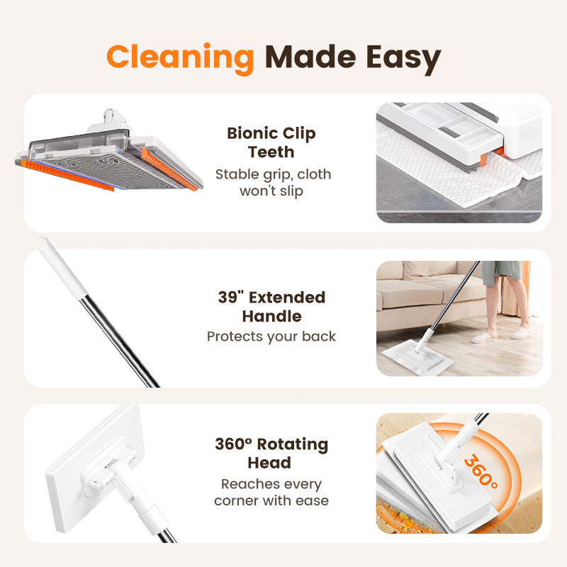 💦Last Day Sales 70% OFF🧹Disposable Dust Mop with 4 Reusable Cloths