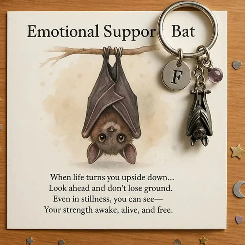 🎅Christmas Gift Idea 🎁🦇Emotional Support Bat Inspirational Keychain
