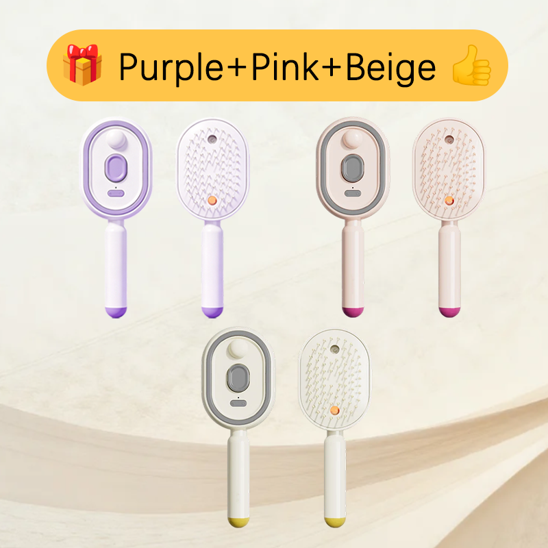 🔥LAST DAY SALE ONLY ￡14.99!!🔥ProGlide™🇬🇧 Scalp Massager Comb 💆‍♀️ – Self-Cleaning 🧼, Tangle-Free ✂️ & Frizz-Control Hair Brush with Soothing Mist Spray 💨✨ | Perfect for Dry, Brittle Hair 💧🌟