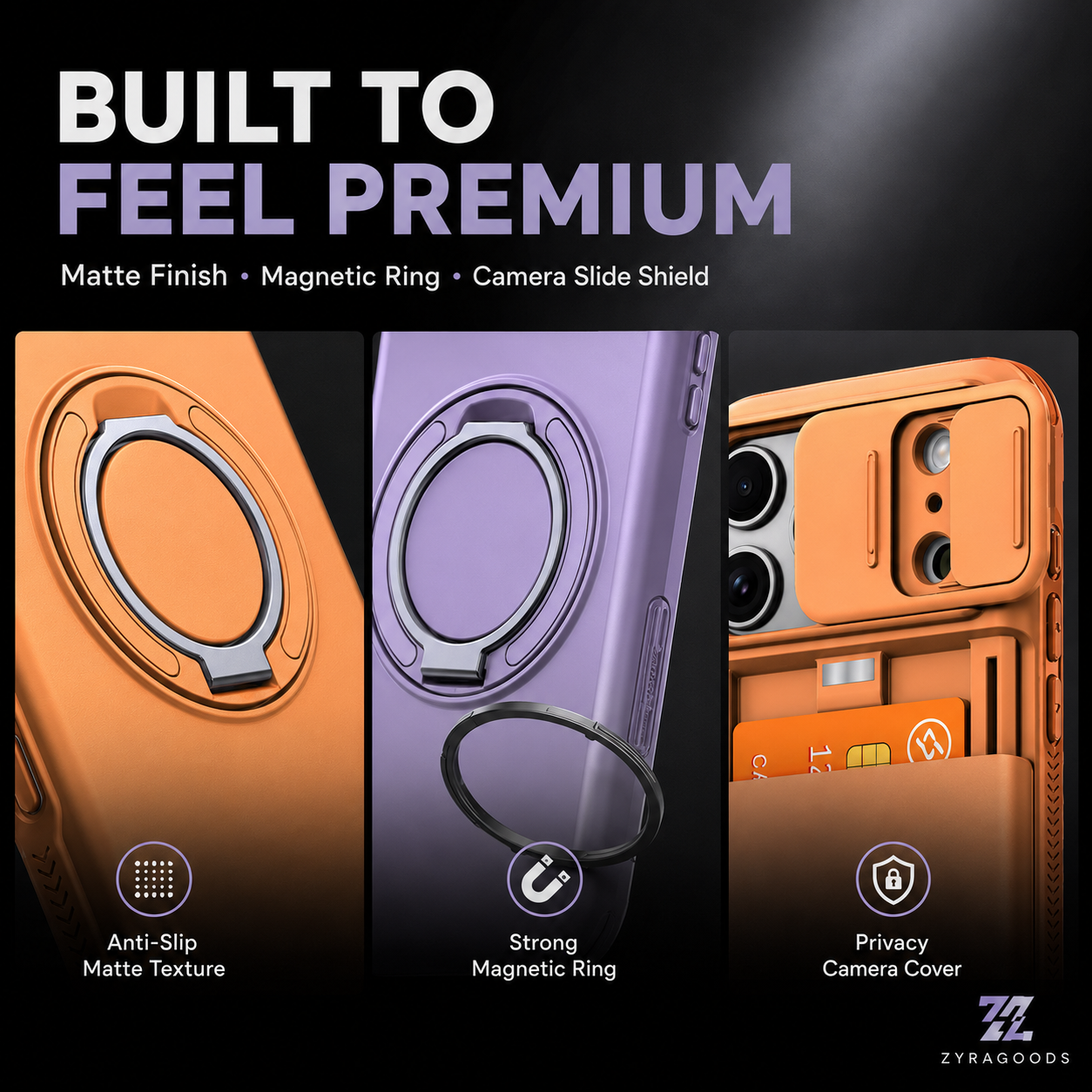 Shockproof Phone Case with Card Holder