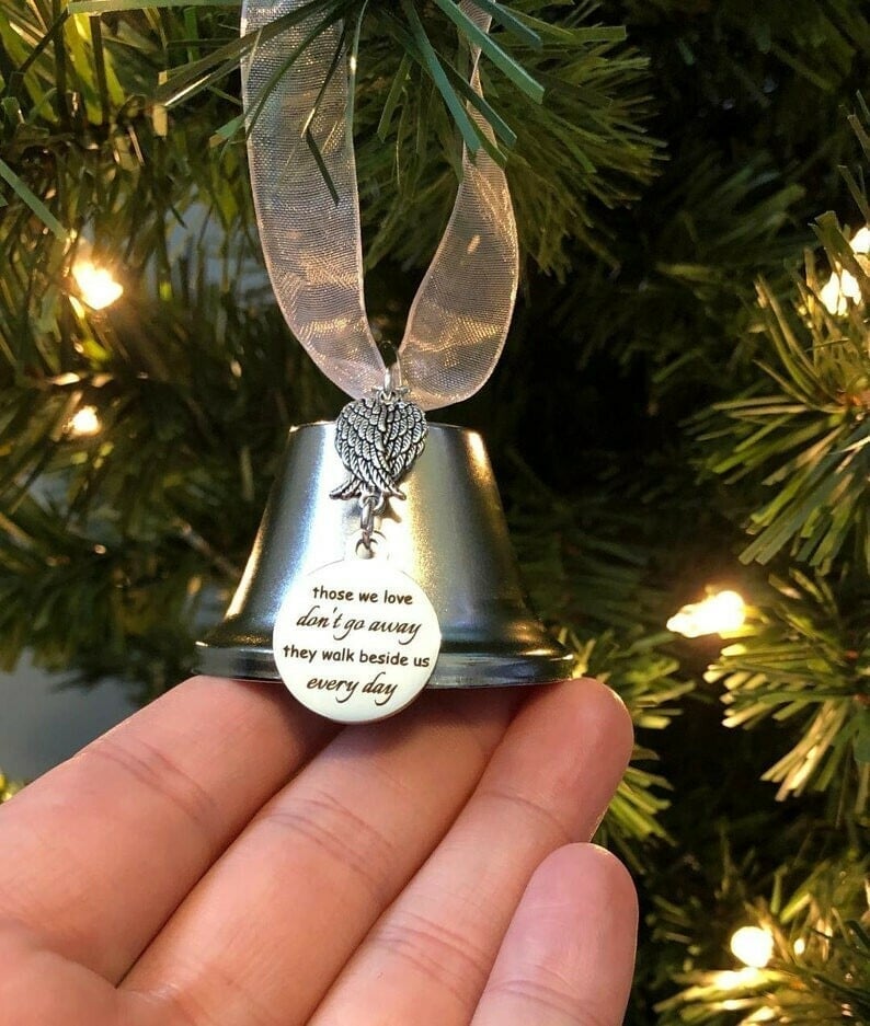 🔔BEST GIFT🔔Memorial Ornaments Angel Wings Bell🎄