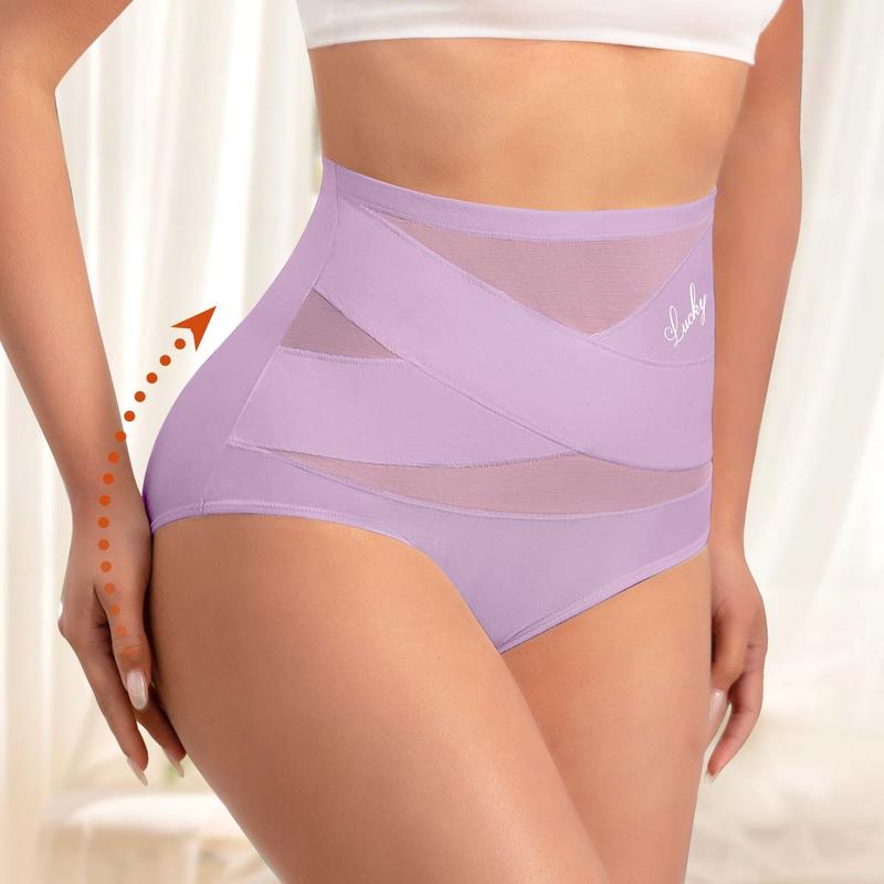 🌸 Last Day Special Price £5.99 ! 🎁Plus-Size High-Waist Cross Tummy Control Panties