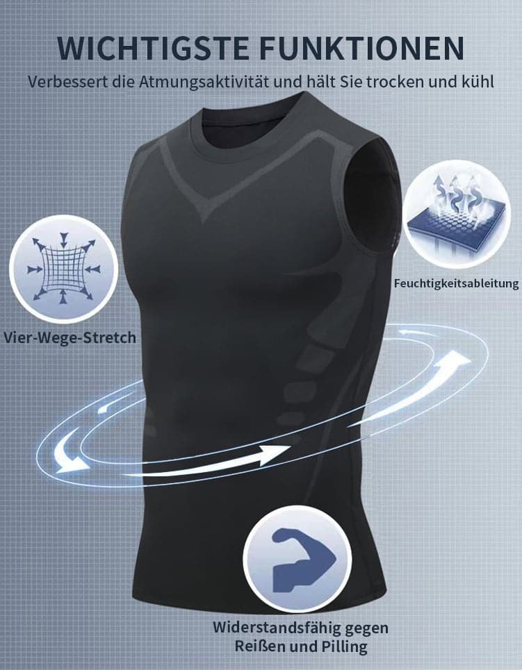 🔥LAST DAY SPECIAL PRICE: ￡9.99! 💪 Slimoly® Ionic Shaping Vest – Compression & Cooling – Body Contouring & Sleeveless – Invisible Under Clothes 🕶️