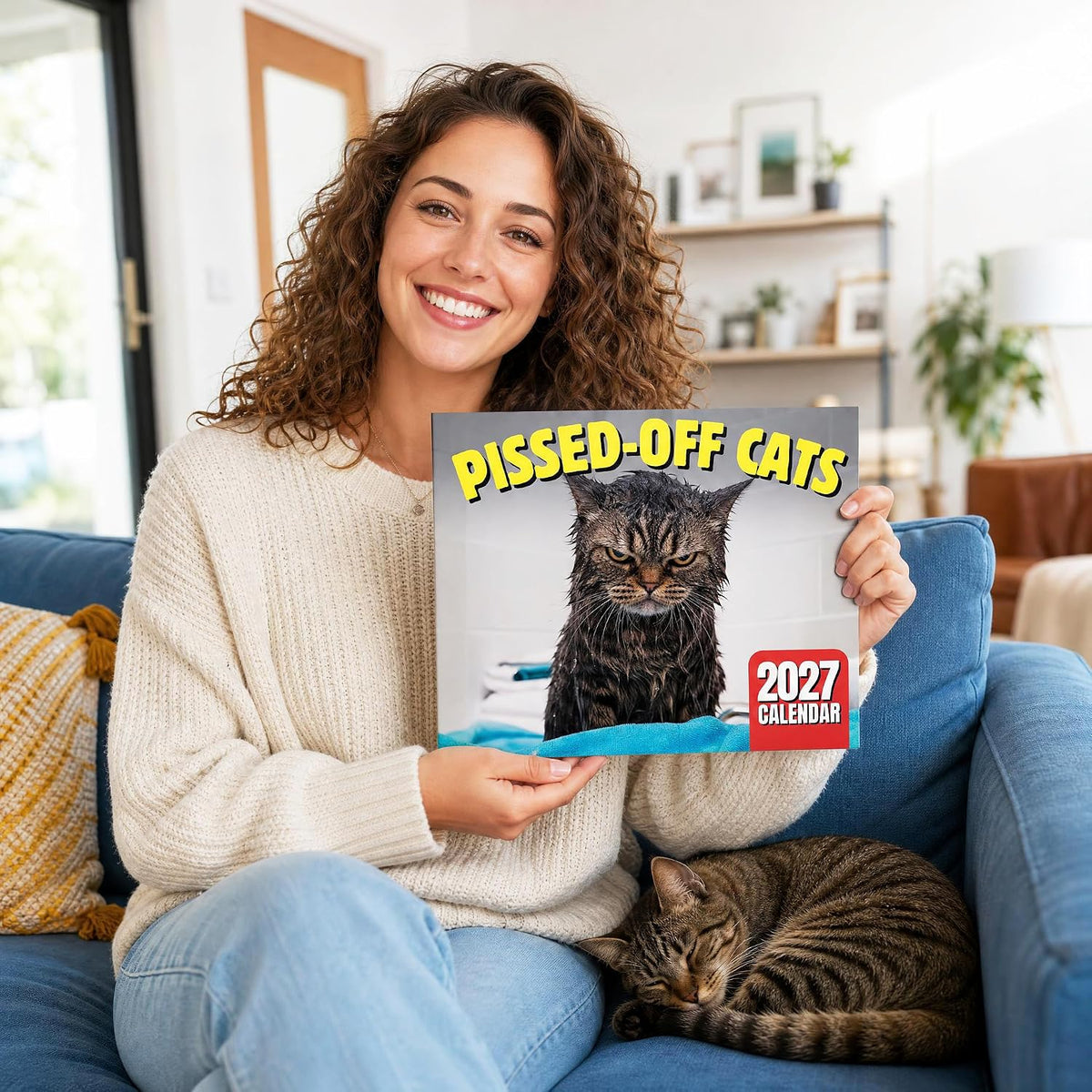 🏆 Last Day Special Price £5.99! 🗓️PISSED-OFF CATS😼💢2027 Wall Calendar - Funny Gift for Cat Lovers